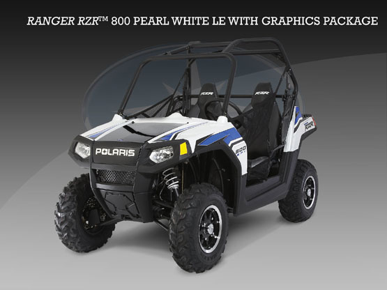 2010 Polaris Ranger RZR Pearl White 