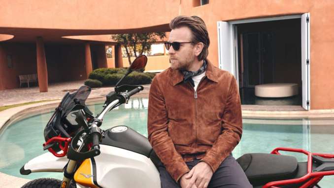HOLLYWOOD STAR EWAN MCGREGOR IS THE AMBASSADOR FOR THE MOTO GUZZI V85TT