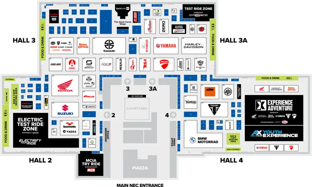 MOTORCYCLE LIVE 2022 FLOOR PLAN